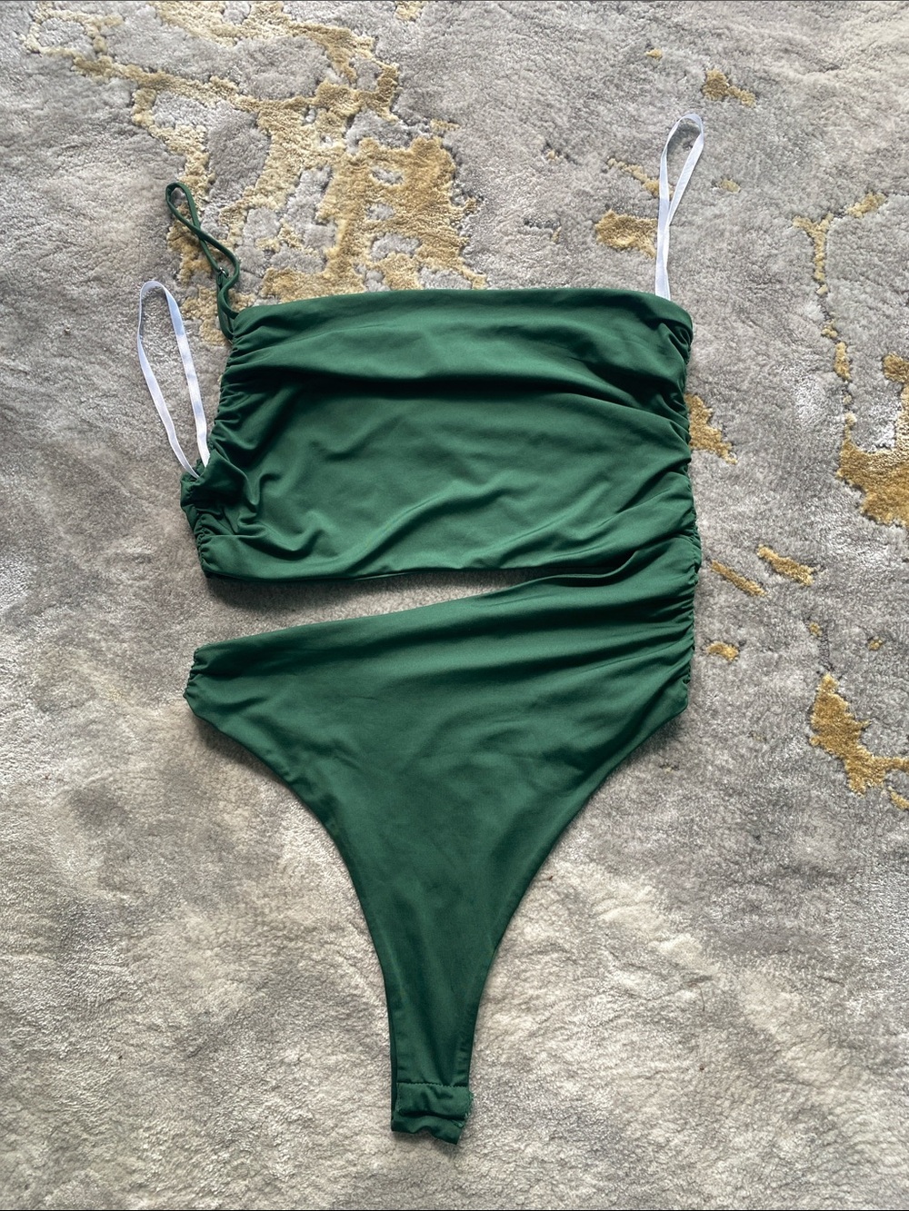 Superdown Forest Green One-Shoulder BodySuit